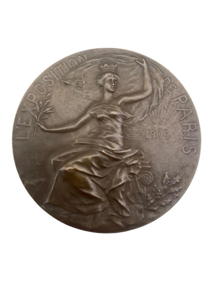 Bronzen medaille Wereldtentoonstelling Parijs 1900 — Lemaire, Postzegels en Munten, Penningen en Medailles, Brons, Ophalen of Verzenden