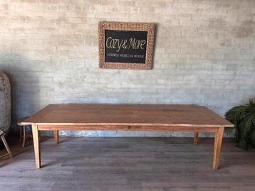 Authentieke boerentafel van 3 meter met 1 lade beschikbaar voor biedingen