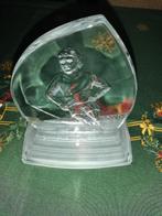 Cristal d'arques sculptuur met afbeelding van voetballer., Ophalen of Verzenden