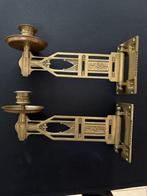 2 Jugendstil kandelaars (Art Nouveau), Huis en Inrichting, Ophalen, Zo goed als nieuw, Kandelaar, Bruin