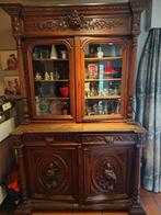 Verkoop antieke houten meubels, Huis en Inrichting, Kasten | Wandmeubels, Ophalen, Gebruikt, Glas, 150 tot 200 cm