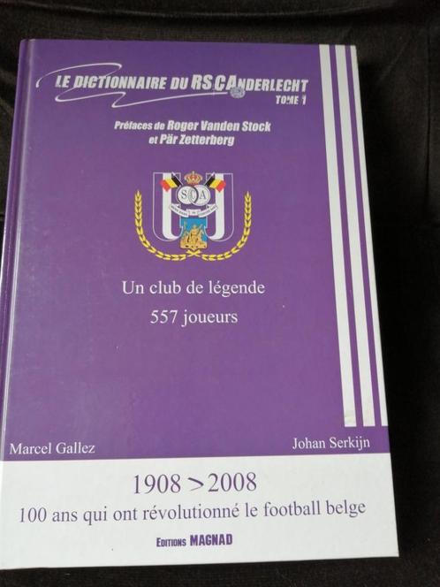 LIVRES ANDERLECHT, Livres, Livres de sport, Comme neuf, Enlèvement ou Envoi