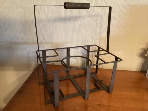 Metalen flessendrager. Flessenhouder. Decoratie of gebruik., Antiek en Kunst, Curiosa en Brocante, Ophalen of Verzenden