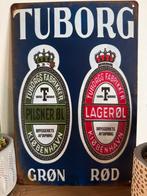 Panneau d'affichage en métal Tuborg, Enlèvement ou Envoi, Neuf, Panneau, Plaque ou Plaquette publicitaire