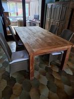 tafel in eik met stoelen, Ophalen, Gebruikt, 100 tot 150 cm, Eikenhout