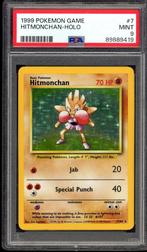 Hitmonchan Holo - PSA 9 endommagé - 7/102 - Kit de base 1999, Envoi, Comme neuf, Cartes en vrac, Foil