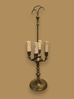 Ancienne Lampe Bouillotte en Laiton/Cuivre – 4 feux, Ophalen of Verzenden