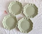 Lot de 4 assiettes plates vert menthe, Ophalen of Verzenden