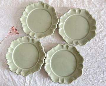 Lot de 4 assiettes plates vert menthe beschikbaar voor biedingen