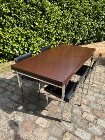 Vintage eettafel met stoelen, Ophalen
