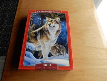 nr.1548 - Puzzel castorland wolf - 1000 stukjes, Hobby en Vrije tijd, Ophalen of Verzenden, 500 t/m 1500 stukjes, Legpuzzel