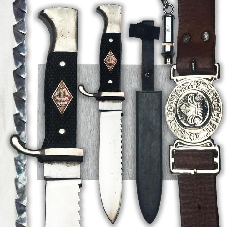 🚨Zeldzame en mooie originele zaagtanddolk van na de Tweede, Verzamelen, Militaria | Algemeen, Landmacht, Zwaard of Sabel, Verzenden