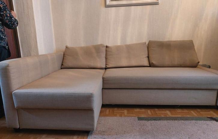 Ikea Hoekslaapbank FRIHETEN, Maison & Meubles, Canapés | Salons, Comme neuf, Banc d'angle, Deux personnes, 200 à 250 cm, 100 à 125 cm