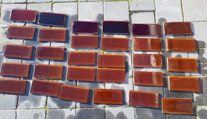 Retro keramiek plinten tegels, Doe-het-zelf en Bouw, Tegels, Zo goed als nieuw, Keramiek, 20 tot 40 cm, Minder dan 20 cm, Ophalen