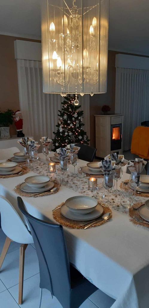 Mooie grote luster met 10 spaarlampen, Ophalen, Zo goed als nieuw