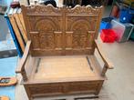 Houten bank met koffer, Huis en Inrichting, Ophalen, Gebruikt