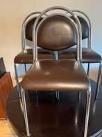 Table à manger en bois robuste + 3 chaises, Enlèvement, Utilisé