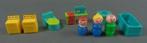 vintage FISHER-PRICE LITTLE PEOPLE 725 meubels Bath Utility, Gebruikt, Ophalen of Verzenden