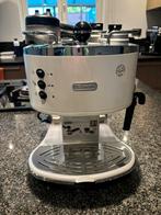 Delonghi Icona Vintage Wit - Handmatig espressomachine, Electroménager, Cafetières, Comme neuf, Tuyau à Vapeur, Café moulu, Machine à espresso