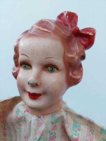 Marionnette ancienne Beeusaert composite, poupée à main, 195