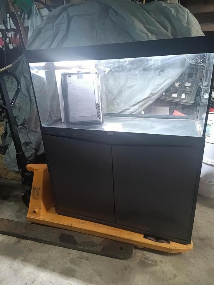 Aquatlantis 100cm aquarium antraciet, Dieren en Toebehoren, Vissen | Aquaria en Toebehoren, Zo goed als nieuw, Leeg aquarium, Ophalen