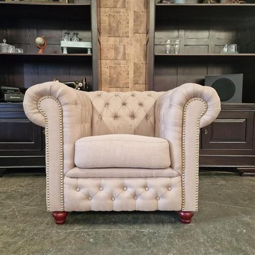 Chesterfield Brighton fauteuil - Pitch Sand, Antiek en Kunst, Antiek | Meubels | Stoelen en Sofa's, Ophalen