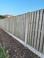 28lm houten schutting incl. betonpalen en platen, Tuin en Terras, Schuttingen, Ophalen, Zo goed als nieuw