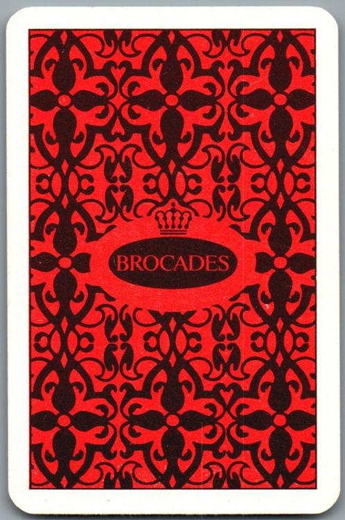 speelkaart - LK8345 - Brocades, Verzamelen, Speelkaarten, Jokers en Kwartetten, Zo goed als nieuw, Speelkaart(en), Ophalen of Verzenden