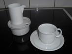 6 mokka tasjes + roomstel Piet Stockmans, Huis en Inrichting, Keuken | Servies, Ophalen of Verzenden, Nieuw, Porselein, Schaal of Schalen