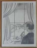 GUSTAVE VAN DE WOESTYNE / ZELFPORTRET / ZW-W LITHO / 55x43cm, Ophalen of Verzenden