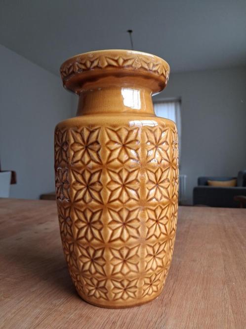 Vintage Scheurich vaas – okergeel, gemerkt en genummerd, Antiek en Kunst, Antiek | Keramiek en Aardewerk, Ophalen