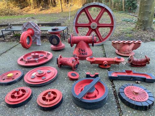 Antiek Industrial salvage 1920 houten mallen stoommachine, Antiquités & Art, Curiosités & Brocante, Enlèvement ou Envoi