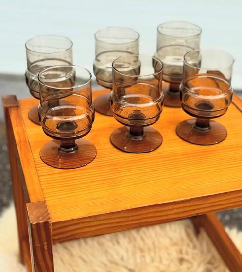 Wijnglazen jaren 60, rookglazen, Verzamelen, Glas en Drinkglazen, Ophalen