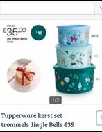 Tupperware Kerst trio blokbussen set ( NIEUW )  🍄, Nieuw, Ophalen of Verzenden, Bus of Trommel