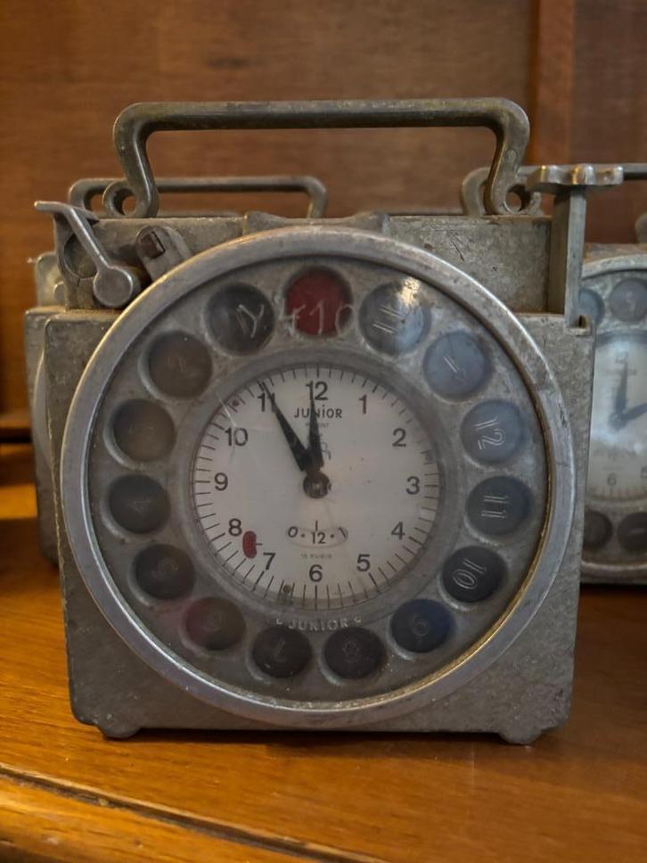 Metalen Junior duivenklokken / constateurs, Antiek en Kunst, Antiek | Klokken, Ophalen