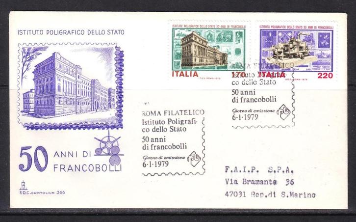 Postzegels Italië (3) : Diverse FDC's en brieven, Postzegels en Munten, Postzegels | Europa | Italië, Gestempeld, Ophalen of Verzenden