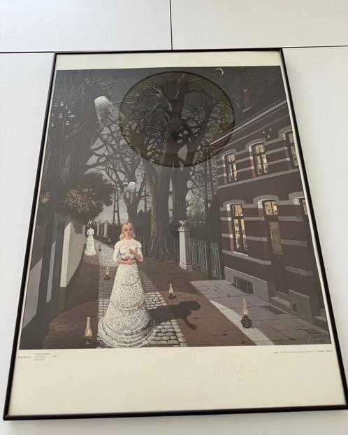 Gesigneerde Prent Paul Delvaux 'Al de lichten' (1962), Antiek en Kunst, Kunst | Litho's en Zeefdrukken, Ophalen