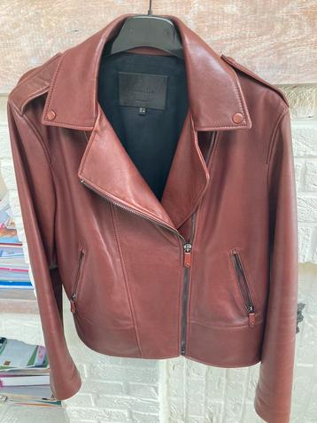 Gilet en cuir véritable, Taille 46/48 (XL) ou plus grande, Massimo Dutti, Comme neuf, Brun
