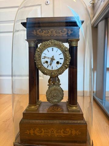 Horloge de cheminée française ancienne — XIXe siècle — marbr, Enlèvement