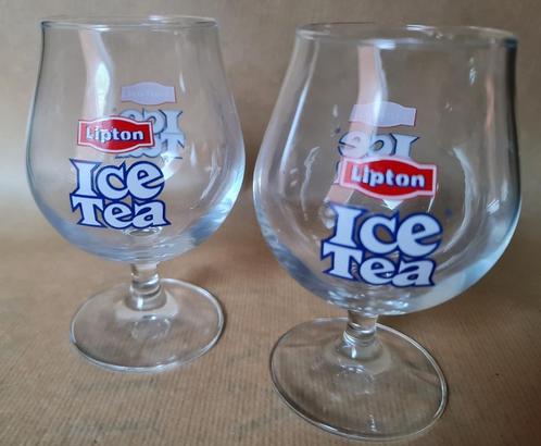 2 Glazen Ice Tea, Collections, Verres & Petits Verres, Neuf, Verre à soda, Enlèvement ou Envoi