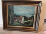 Olieverf op doek van R. leirens, Antiek en Kunst, Ophalen of Verzenden