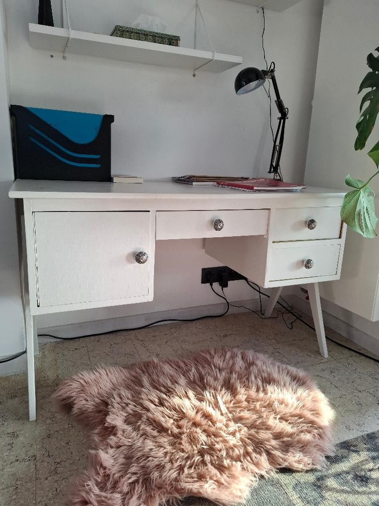 Wit bureau vintage kind, Ophalen, Gebruikt