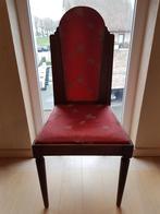 Antieke stoel in rode zijden stof, Antiek en Kunst, Ophalen