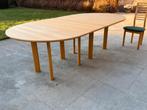 Eettafel in massief eik (uitbreidbaar) met 6 stoelen, Huis en Inrichting, Tafels | Eettafels, Ophalen, Gebruikt, 100 tot 150 cm