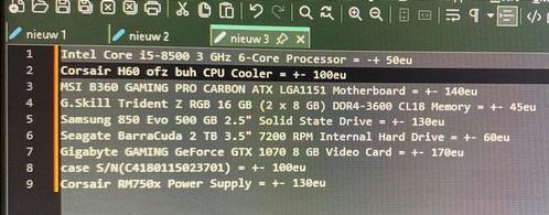 Gaming PC + Gaming monitor + evt. headset, toetsenbord, muis, Computers en Software, Desktop Pc's, Gebruikt, Gaming, Ophalen