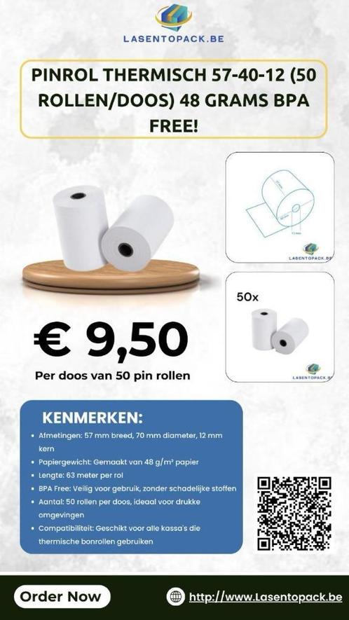 Groothandel in Pinrollen - 50 Thermische pin rollen, Zakelijke goederen, Kantoor en Winkelinrichting | Winkel en Inventaris, Ophalen