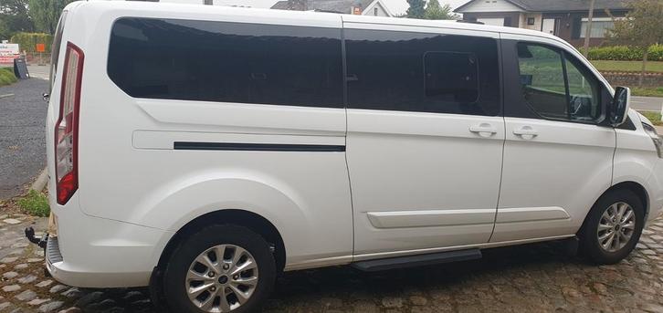 Ford Tourneo Custom busje 8 pers. Geschikt voor Taxi vervoer, Auto's, Ford, Particulier, Cruise Control, Trekhaak, 5 deurs, Automaat