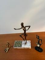 Figurines vintage africaines en bronze style Hagenauer, Enlèvement ou Envoi