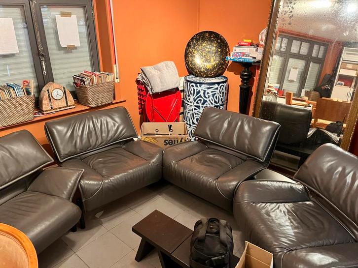 Canapé 3 places en cuir Cassina, Maison & Meubles, Canapés | Coins salons complets, Utilisé, Bois, Cuir, Métal, Enlèvement