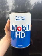 Bidon d’huile Olieblik olie blik oil can Mobil mobiloil full, Ophalen of Verzenden